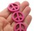 15 25mm Pink Peace Symbol Dyed Synthetic Turquoise Stone Beads bB3